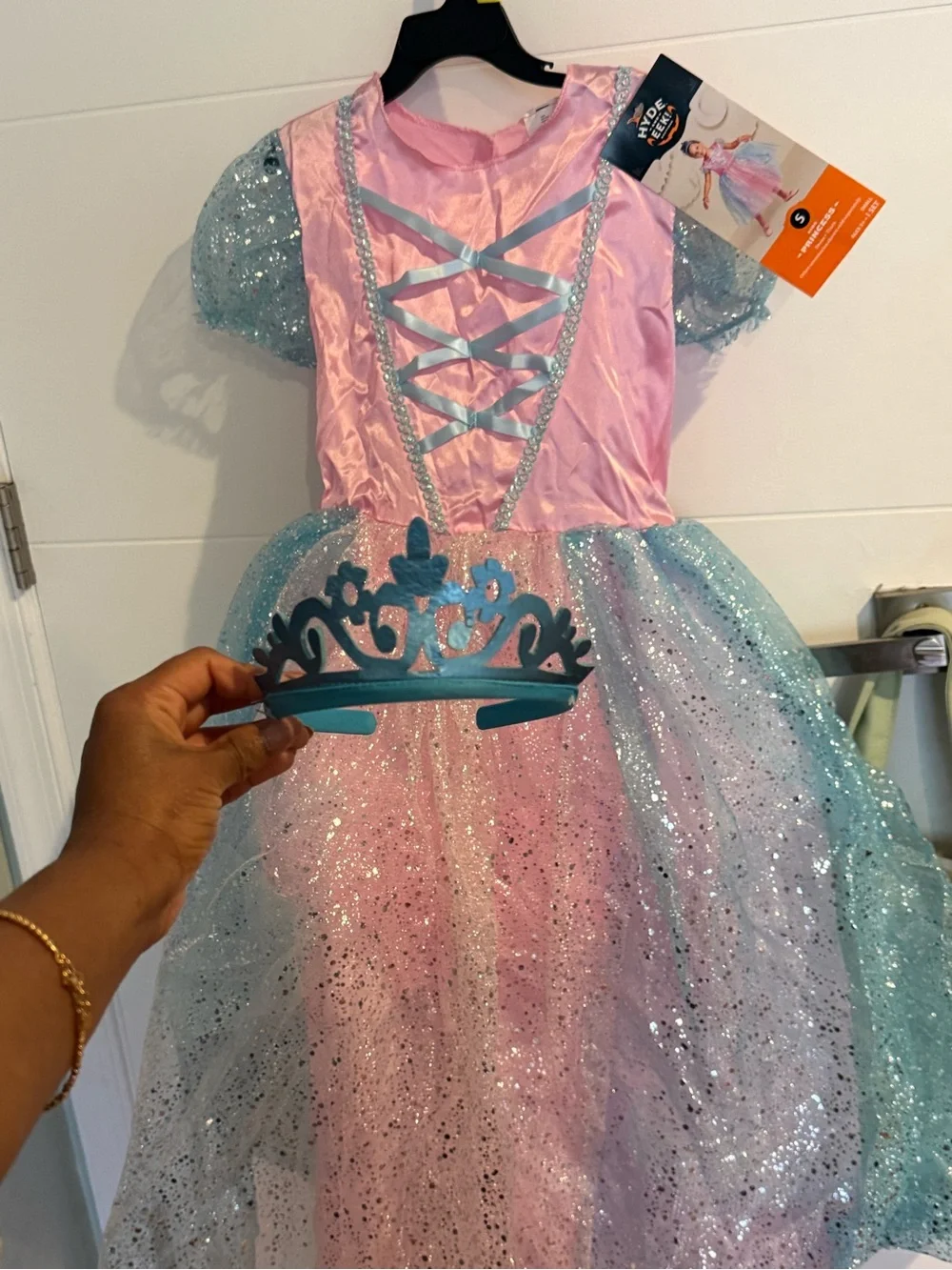 Girls Sparkle Tulle Fairy Costume - Pink & Aqua
